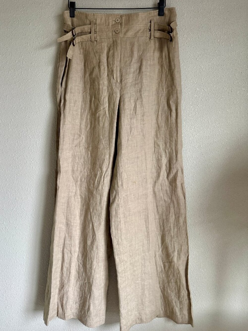 Irene Van Ryb ecru linen pants - euro size 40 (US 8)